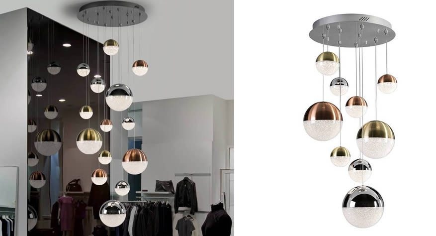 Ideas para iluminar salon moderno Sphere