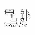 Foco de carril Plot GU10 negro - Faro