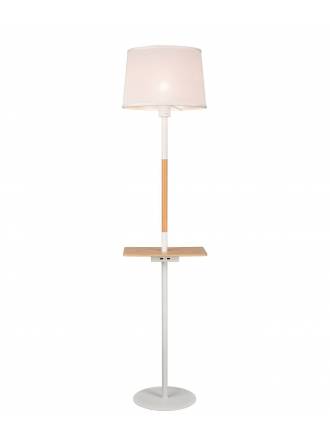 MANTRA Nordica 2 floor lamp USB fabric white