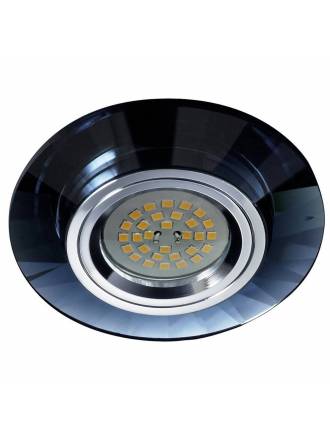 CRISTALRECORD Luxor round recessed light black glass