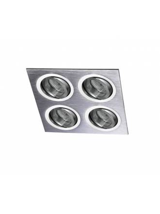 Foco empotrable Helium 4 luces aluminio - Cristalrecord