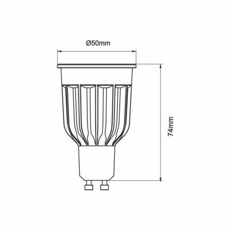 BENEITO FAURE Dimmable Power GU10 LED 12w 60º