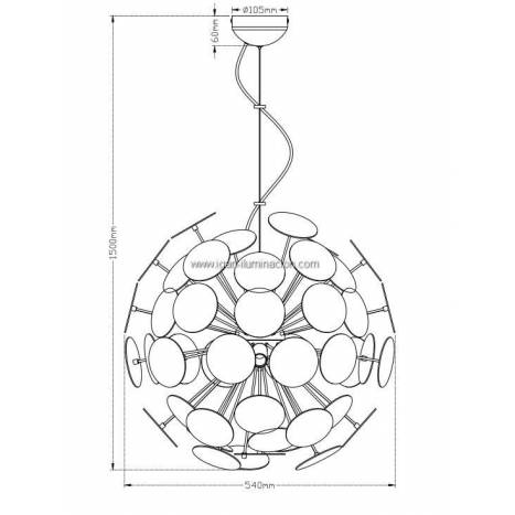 TRIO Discalgo pendant lamp 6L white