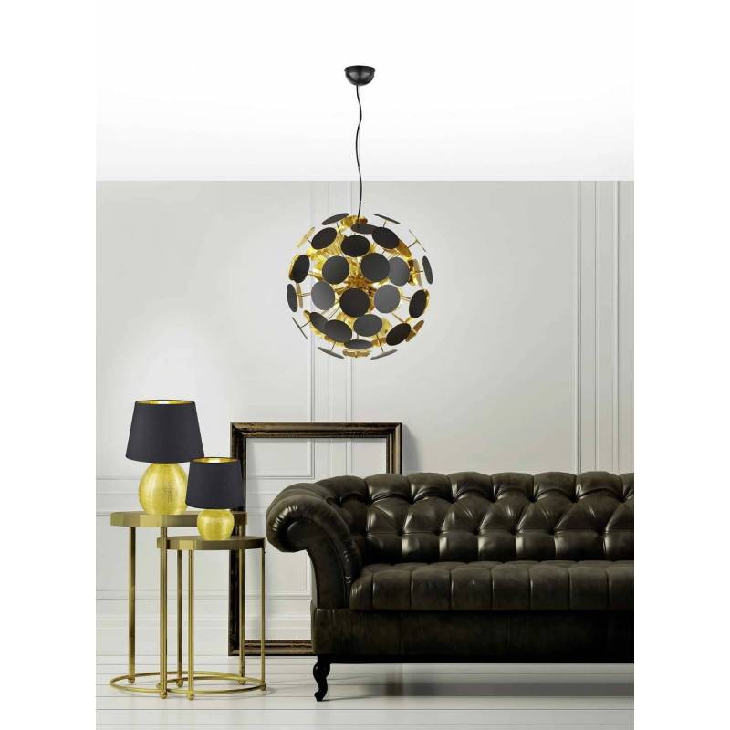 TRIO Discalgo pendant E14 lamp black 6L