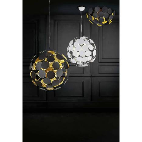 TRIO Discalgo pendant lamp 6L black