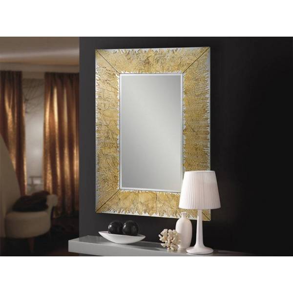 Espejo de pared rectangular Aurora pan de oro - Schuller