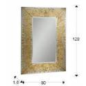 Espejo de pared rectangular Aurora pan de oro - Schuller