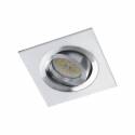 CRISTALRECORD Helium square recessed light white-chrome