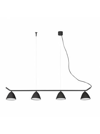 Lámpara colgante Flash LED 4 luces negra - Faro