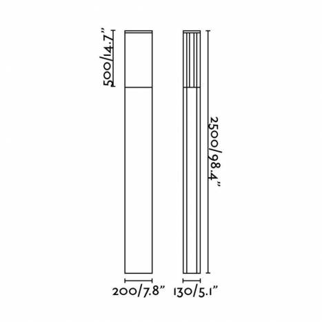 Farola Datna 1L PL 250cm - Faro