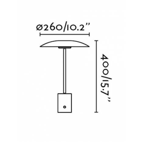 Lámpara de mesa Hoshi LED regulable negra - Faro