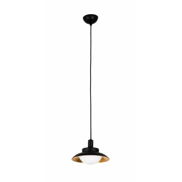 Lámpara colgante Side 1L negro-cobre - Faro