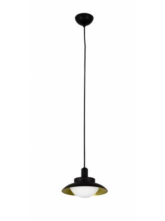 Lámpara colgante Side 1L negro-oro - Faro