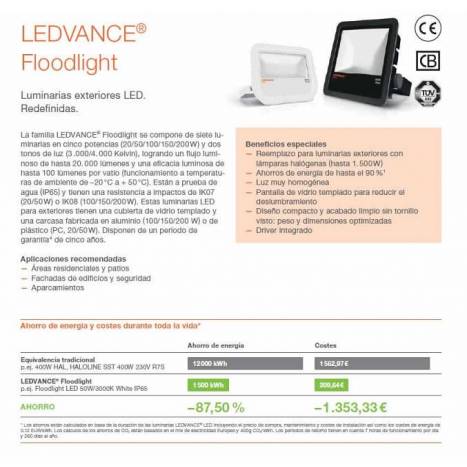 Proyector Floodlight LED 20w negro Ledvance - Osram