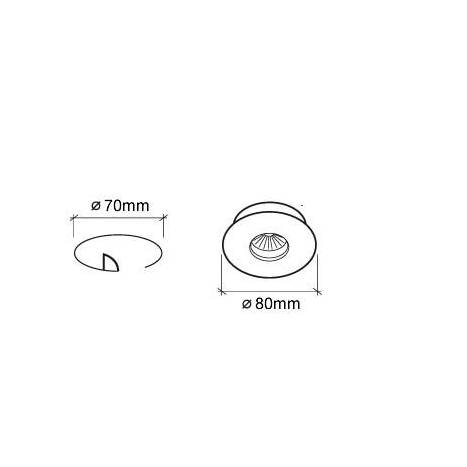 Foco empotrable 265 estanco IP65 circular blanco de Onok