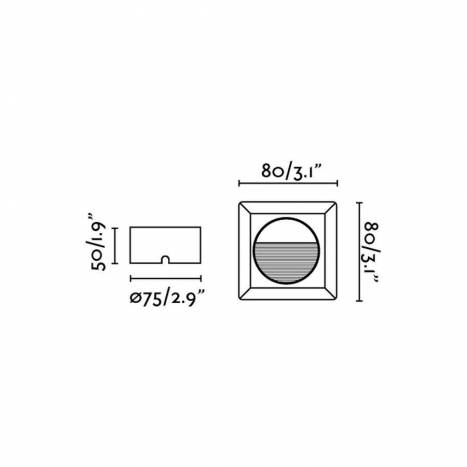 Empotrable pared Mini Carter LED 1.2w - Faro