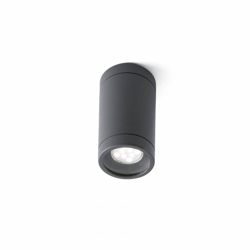 FARO Olot IP44 GU10 LED ceiling lamp grey