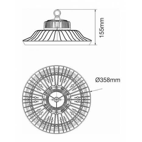 Campana industrial UFO LED 150w 110º - Beneito Faure