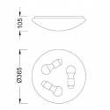MANTRA Zero 3L E27 ceiling lamp
