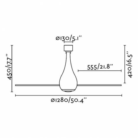 FARO Mini Eterfan ceiling fan white