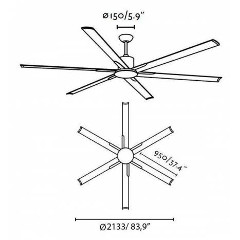FARO Andros ceiling fan DC brown