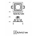 ONOK 180 square recessed light grey and black