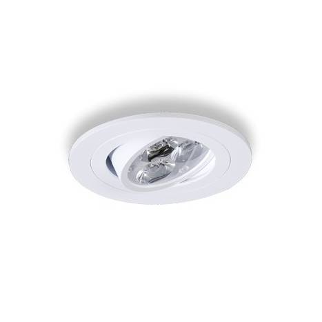 Round recessed light LED 6w Ø9cm white aluminium