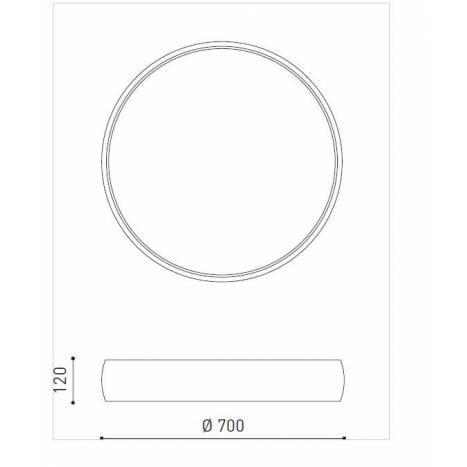 Luminaria de superficie Drum 70cm LED - Arkoslight