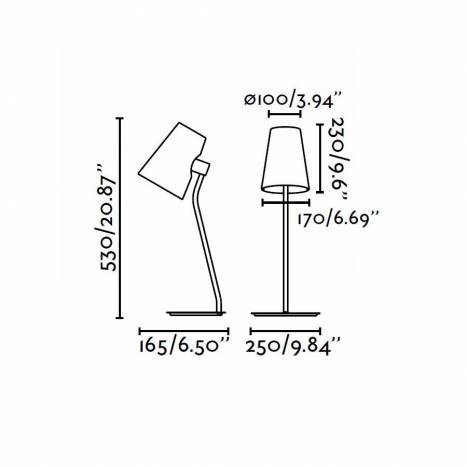 FARO Lupe table lamp 1L E27
