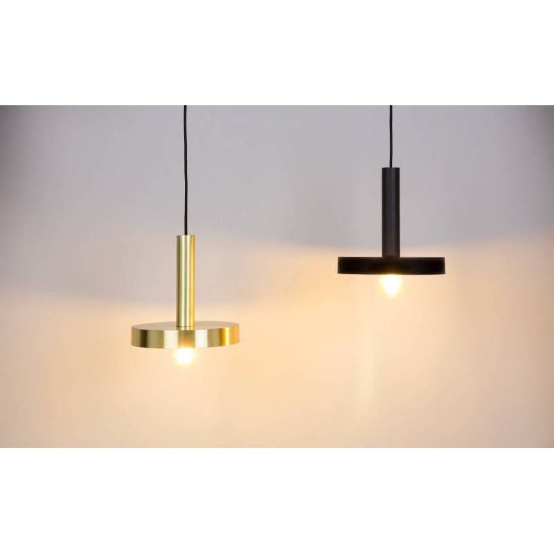 FARO Whizz E27 pendant lamp black gold