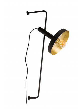 Aplique de pared Whizz negro + oro - Faro