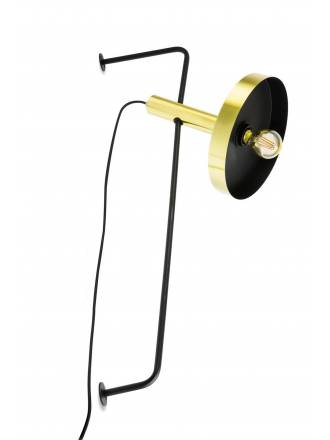 Aplique de pared Whizz oro + negro - Faro