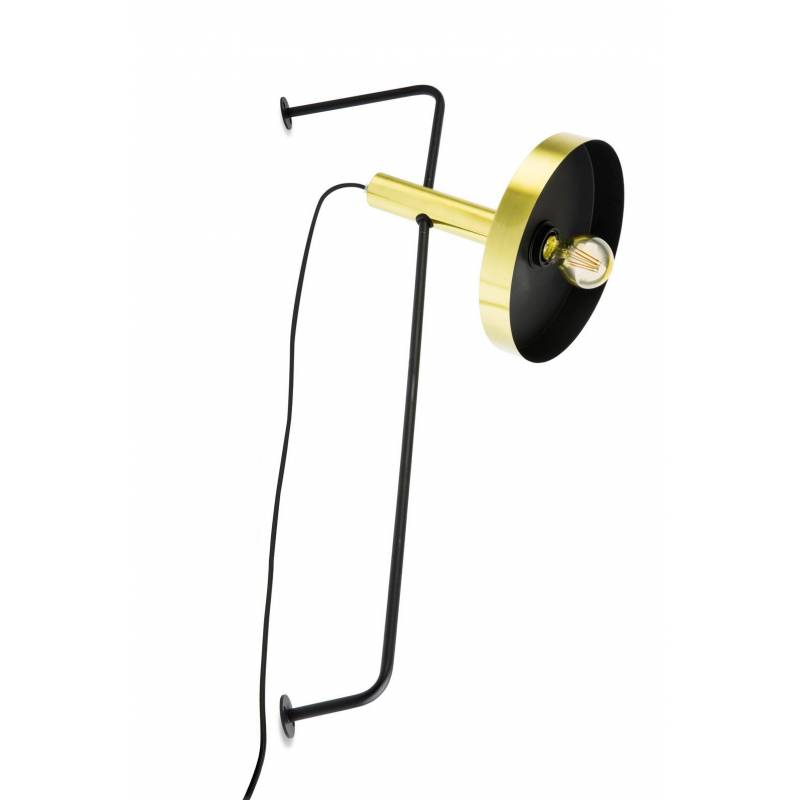 Aplique de pared Whizz oro + negro - Faro Aplique de pared Whizz oro + negro - Faro