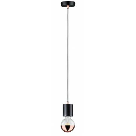 Lámpara colgante Nordin 1L E27 negro - Paulmann
