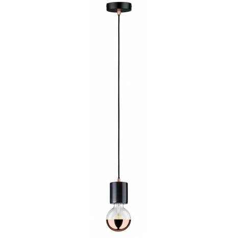 Lámpara colgante Nordin 1L E27 negro - Paulmann