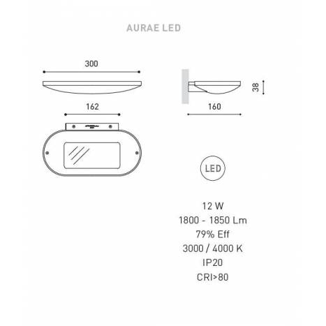 ARKOSLIGHT Aurae wall lamp LED 12w