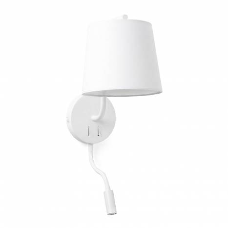FARO Berni wall lamp E27 + LED 3w white
