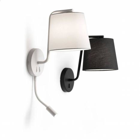 Aplique de pared Berni E27 + LED 3w blanco - Faro