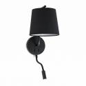 FARO Berni wall lamp E27 + LED 3w black