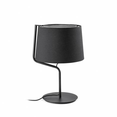 Lámpara de mesa Berni 1L E27 negro - Faro