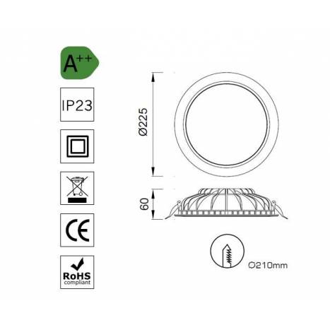 Downlight LED Cabrera 24w blanco - Mantra