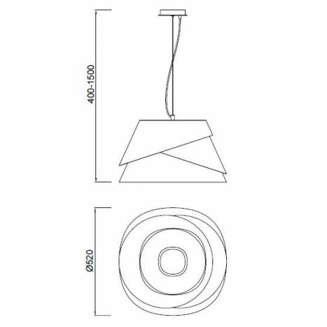 MANTRA Alborán 3L E27 pendant lamp