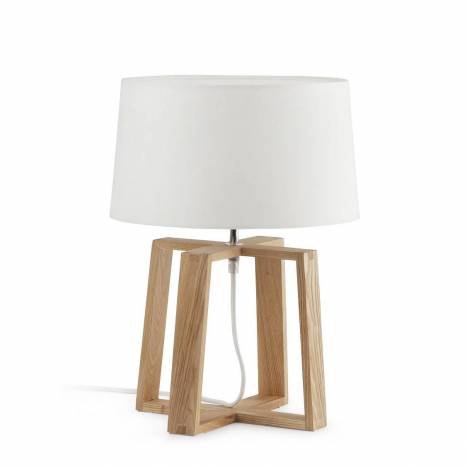 Lámpara de mesa Bliss 1L E27 madera - Faro