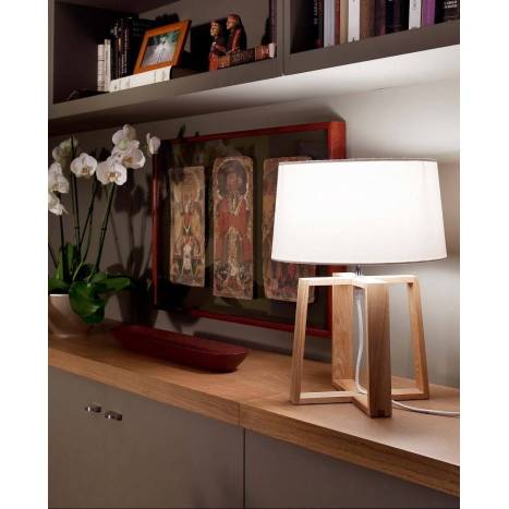 FARO Bliss 1L E27 table lamp wood