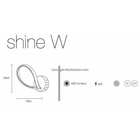 Aplique de pared Shine 6 LED 6w - Mimax