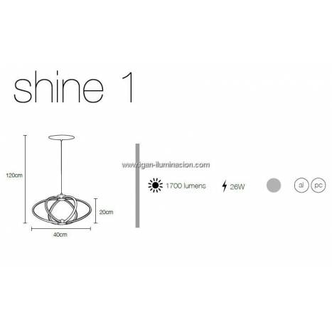 MIMAX Shine 1 LED 26w pendant lamp