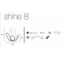 Lámpara colgante Shine 8 LED 48w + Mando - Mimax