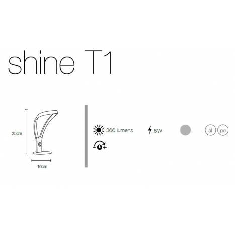 Lámpara de mesa Shine T1 LED 6w - Mimax