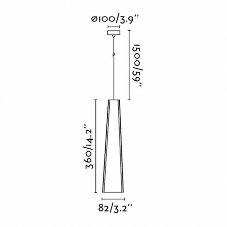 Lámpara colgante Pluma LED 6w negro - Faro