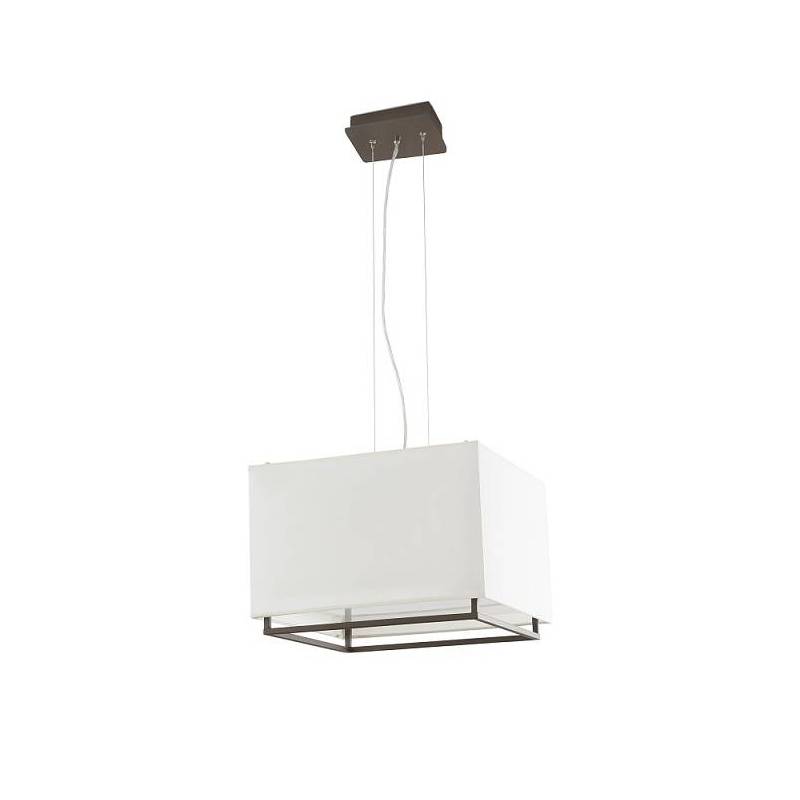 Lámpara colgante Vesper 3L E27 40x40 marrón - Faro Lámpara colgante Vesper 3L E27 40x40 marrón - Faro